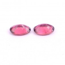 Pink tourmaline 6.8x5mm oval faceted cut 1.20cts